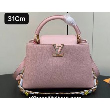 Louis Vuitton Taurillon leather Capucines MM Bag M23199 Pink 2024
