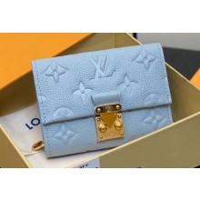 Louis Vuitton Monogram Empreinte Métis Compact Wallet M82926 Blue Hour 2024