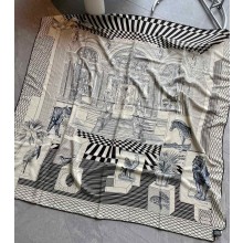 Hermes Shawl 140 Scarf in cashmere and silk 140x140cm Top Quality 145 2024