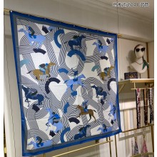 Hermes Shawl 140 Scarf in cashmere and silk 140x140cm Top Quality 02 2024