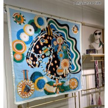 Hermes Shawl 140 Scarf in cashmere and silk 140x140cm Top Quality 19 2024