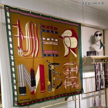 Hermes Shawl 140 Scarf in cashmere and silk 140x140cm Top Quality 03 2024