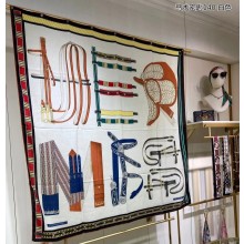 Hermes Shawl 140 Scarf in cashmere and silk 140x140cm Top Quality 05 2024