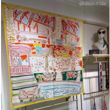 Hermes Shawl 140 Scarf in cashmere and silk 140x140cm Top Quality 65 2024