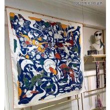 Hermes Shawl 140 Scarf in cashmere and silk 140x140cm Top Quality 07 2024