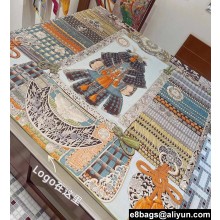 Hermes Shawl 140 Scarf in cashmere and silk 140x140cm Top Quality 78 2024