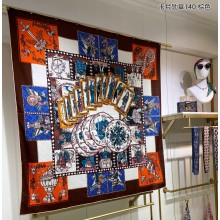 Hermes Shawl 140 Scarf in cashmere and silk 140x140cm Top Quality 103 2024