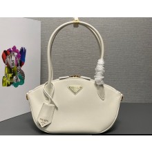 Prada Small leather handbag 1BA427 White 2024
