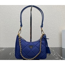 Prada Re-Edition 1995 Chaîne Re-Nylon Mini Hobo Bag 1BC204 Blue 2024