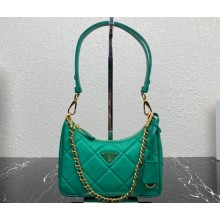 Prada Re-Edition 1995 Chaîne Re-Nylon Mini Hobo Bag 1BC204 Green 2024