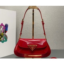 Prada Patent leather shoulder bag 1BD345 Red 2024