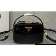 Prada Odette patent leather mini-bag 1BH206 Black 2024