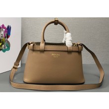 Prada Buckle small leather handbag with double belt 1BA418 Camel 2024