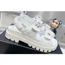 Chanel  CC Logo Platform Beach Sandals 04 2024