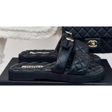 Chanel Lambskin Quilting and Bow Mules Black 2024
