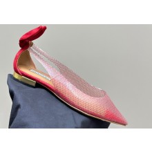 Aquazzura Bow Tie Ballets in Mesh Red 2024