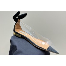 Aquazzura Bow Tie Ballets in PVC Black 2024