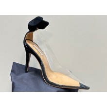 Aquazzura Heel 9.5cm Bow Tie Pumps in PVC Black 2024