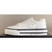 Chanel Calfskin CC Logo Sneakers Top Quality White 2024