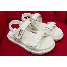 Dior DiorAct Sandals in White Quilted Cannage Calfskin 2024