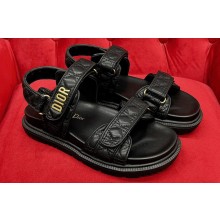 Dior DiorAct Sandals in Black Quilted Cannage Calfskin 2024
