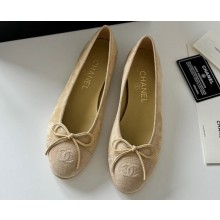 Chanel Suede Calfskin Ballet flats G02819 Beige 2024