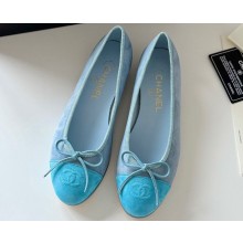 Chanel Suede Calfskin Ballet flats G02819 Blue 2024