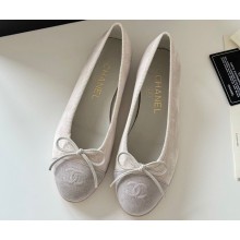 Chanel Suede Calfskin Ballet flats G02819 Light Gray 2024