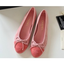 Chanel Suede Calfskin Ballet flats G02819 Pink 2024
