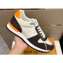 Louis Vuitton Monogram jacquard and suede calf leather Run Away Men's Sneakers Moka Brown 2024