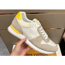 Louis Vuitton Monogram jacquard and suede calf leather Run Away Men's Sneakers Taupe 2024