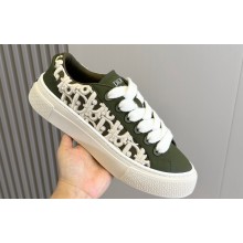 Dior B33 Women/Men Sneakers in Dark Green and Dior Oblique Jacquard 2024