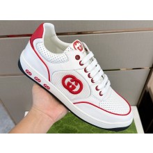 Gucci Leather Men's Basket Sneakers with Interlocking G 06 2024
