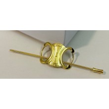Celine Hair accessory In Brass Gold 2024
