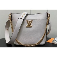 Louis Vuitton Grained calf leather Lock and Walk Bag M24638 Quartz 2024