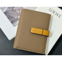 Loewe Medium vertical wallet in soft grained calfskin Camel