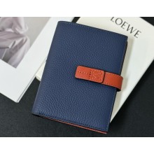 Loewe Medium vertical wallet in soft grained calfskin Blue