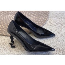 Saint Laurent Heel 8.5cm Opyum Pumps in patent leather 484160 So Black