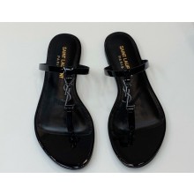 Saint Laurent cassandra slides in patent leather 776081 So Black 2024