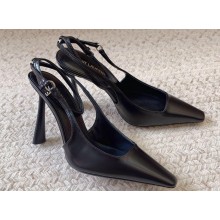 Saint Laurent Heel 11cm calista slingbacks 756082 Leather Black 2024
