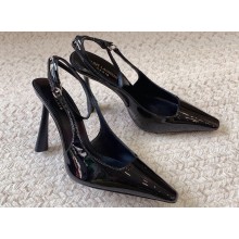 Saint Laurent Heel 11cm calista slingbacks 756082 Patent Black 2024