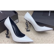 Saint Laurent Heel 10.5cm Opyum Pumps in leather 472011 White