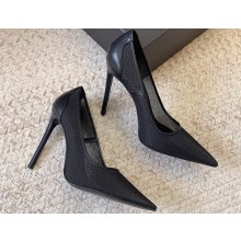 Saint Laurent Heel 11cm anja pumps in mesh 755099 Black 2024
