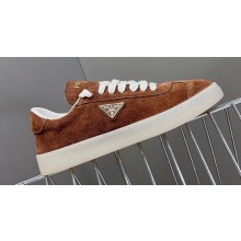 Prada Lane leather Women/Men Sneakers with enameled triangle 2EE394 06 2024