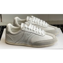 Celine Jogger Low Lace-Up Sneakers In Calfskin & Suede Calfskin White 2024