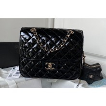 Chanel Mirror Calfskin, Calfskin & Gold-Tone Metal Backpack Bag & Star Coin Purse AS4649 Black 2024