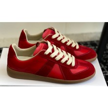 Maison Margiela Replica Women/Men sneakers in nappa leather and suede Red 2024