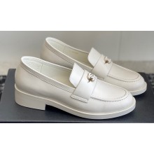 Chanel Calfskin Moccasins G45504 White 2024