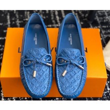 Louis Vuitton Gloria Flat Loafers in Leather Blue
