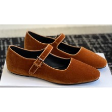 The Row Boheme MJ mary jane shoe in Velvet Brown 2024
